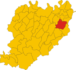 Map of comune of Fiorenzuola d'Arda (province of Piacenza, region Emilia-Romagna, Italy)